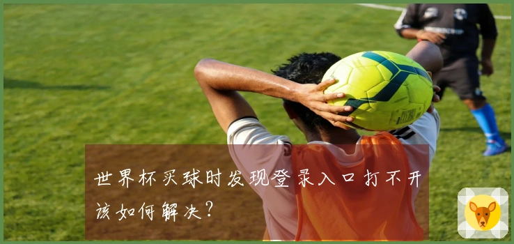 世界杯买球时发现登录入口打不开该如何解决？